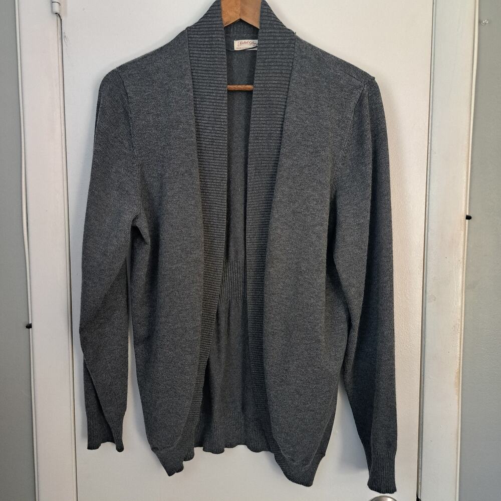 Faded Glory Charcoal Gray Heather Open Front Cardigan Sweater Women's XXL 20